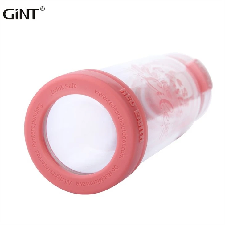 Pink Classic Glass Leakproof Travel Water Bottle With One-touch Flip Lid suppliers