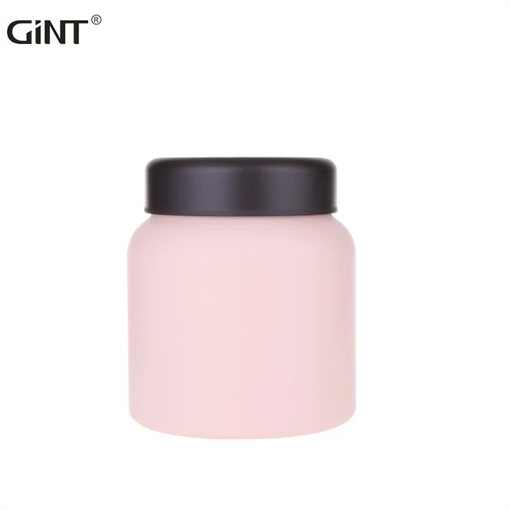 Small Pink Stainless Steel Food Jar Vacuum Insulated Lunch Thermal Container Box